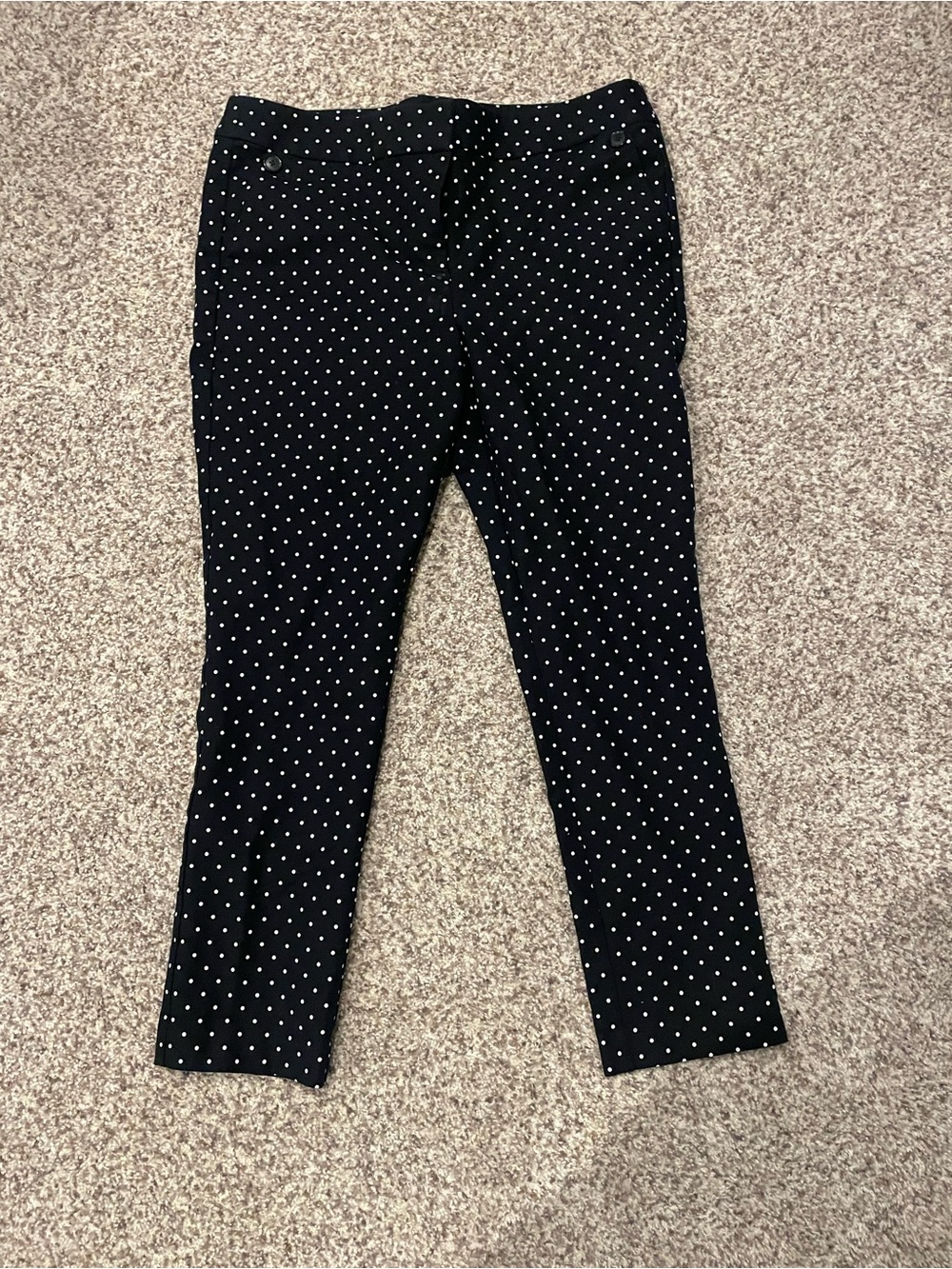 LOFT Black Polka Dot Chinos